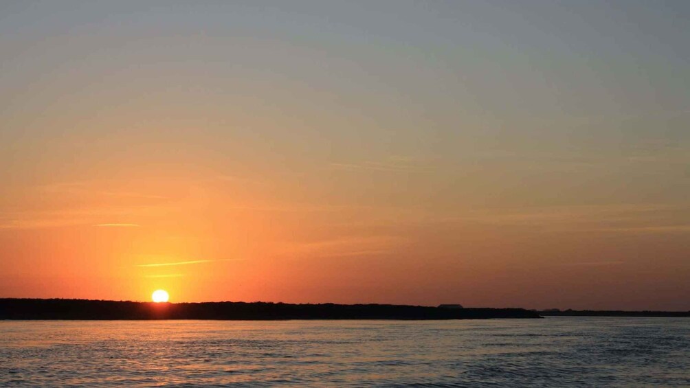 Faro: Ria Formosa Guided Sunset Tour by Catamaran