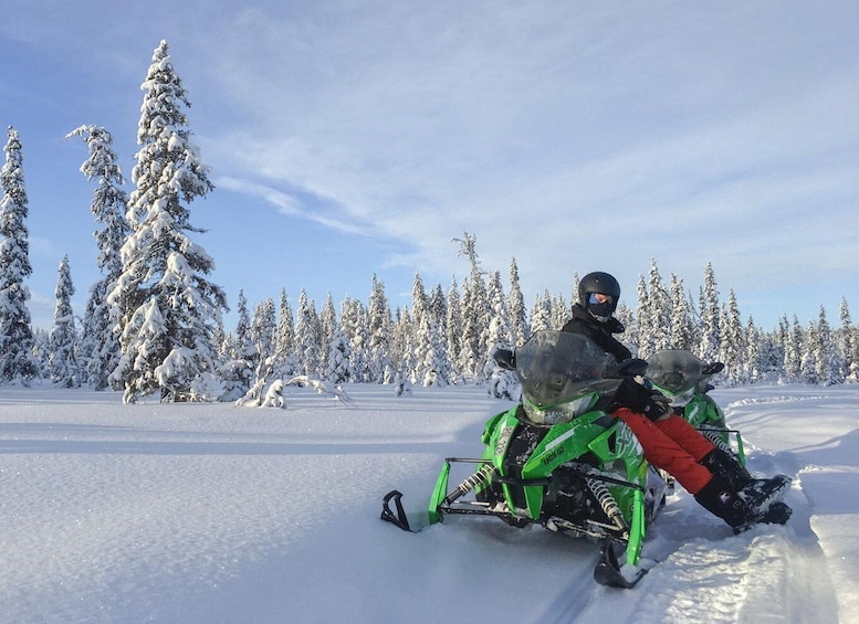 Picture 1 for Activity Wilderness Tour with Snowmobile & Ice Fishing