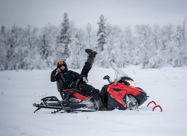 Picture 4 for Activity Wilderness Tour with Snowmobile & Ice Fishing