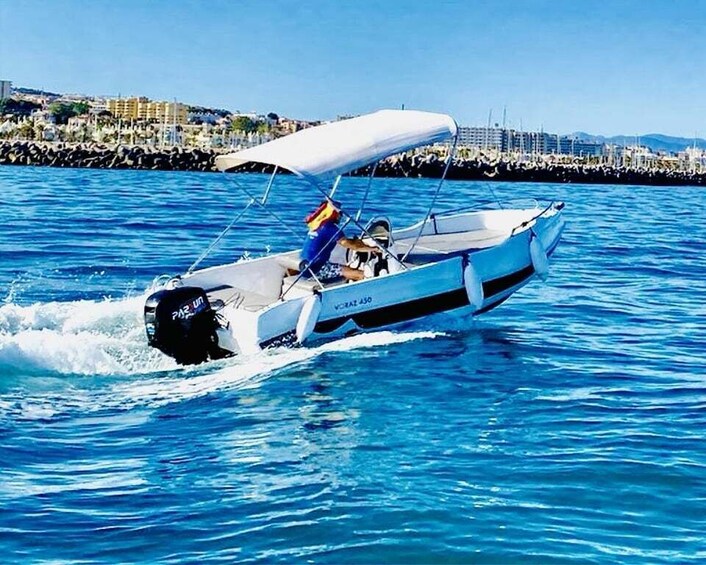 Benalmádena: Rent Boat without License for Dolphin Watching