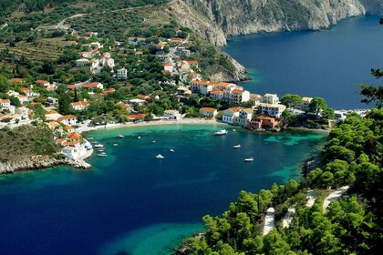 Melissani meer-Antisamos strand-Robola wijnmakerij