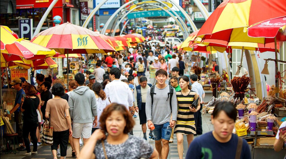 Busy streets of Busan