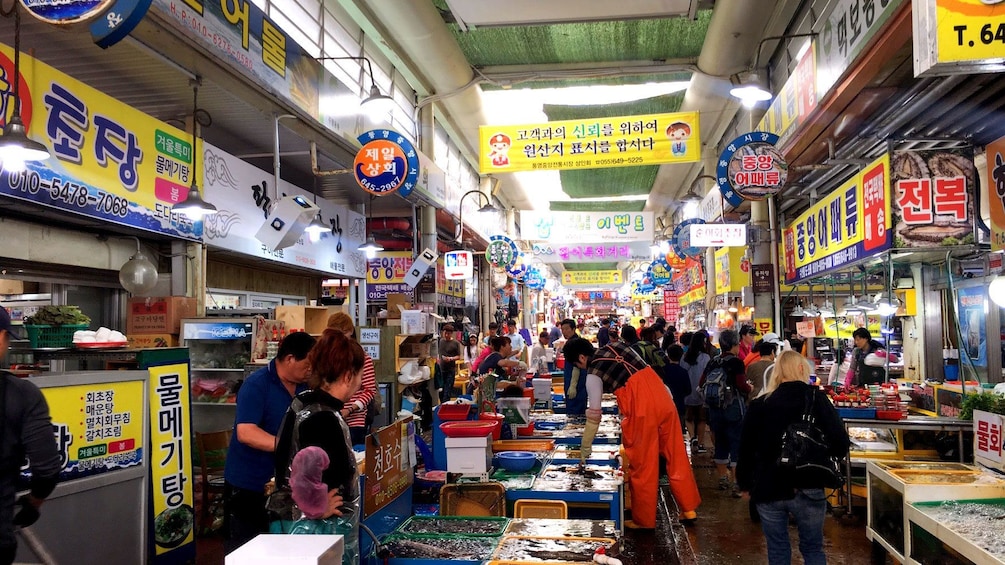 Local seafood market in Tongyeong