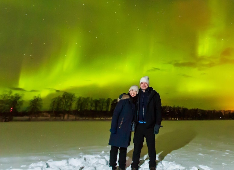 Picture 2 for Activity From Rovaniemi: Northern Lights Photo Tour with Pickup