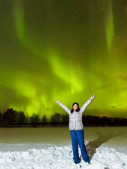 Picture 3 for Activity From Rovaniemi: Northern Lights Photo Tour with Pickup