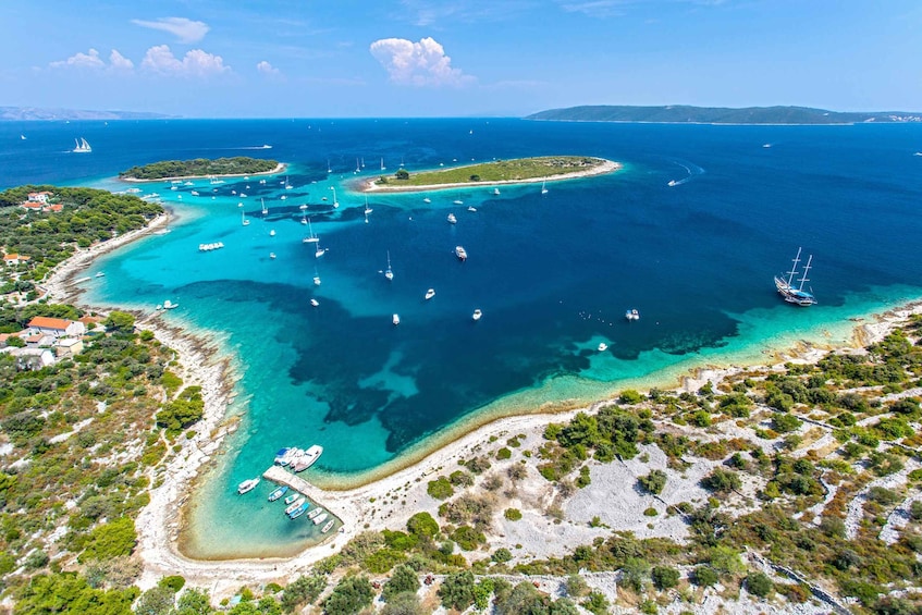 From Trogir or Split: Blue Lagoon and 3 Islands Tour