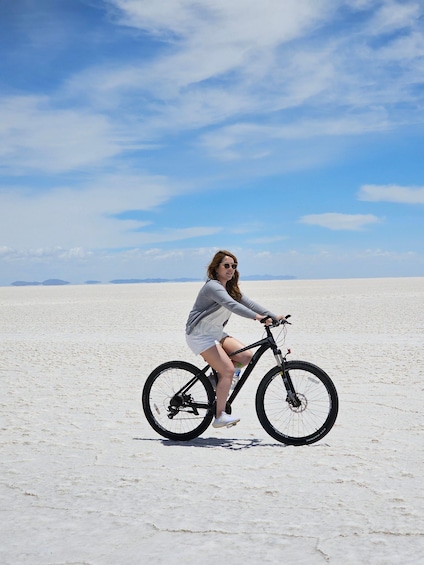 Picture 1 for Activity Uyuni: Guided Bicycle Tour of Uyuni Salt Flat with Lunch