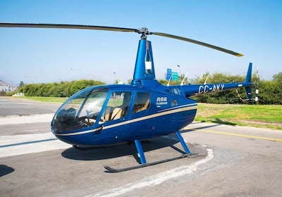 Private Helicopter Tour above Santiago with hotel transport