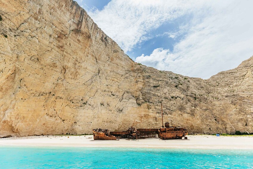 Picture 1 for Activity Zakinthos: Shipwreck Beach and Blue Caves Land and Sea Tour