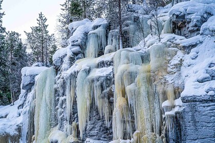 Rovaniemeltä: Korouoman jäätyneet vesiputoukset kokopäiväretki