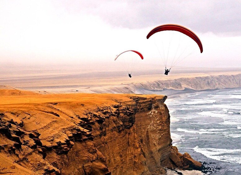 Paragliding Adventure: Soaring Over Paracas Reserve