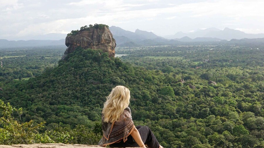 Sigiriya and Pidurangala Rock From Colombo