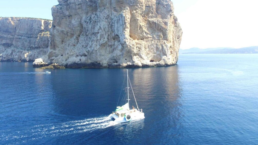 Picture 1 for Activity Porto Conte: Half-day catamaran tour with aperitif