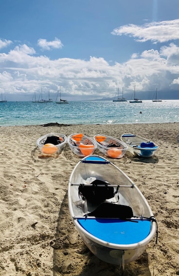 Picture 1 for Activity visit to Gosier Island in a transparent kayak