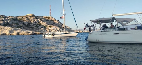 Sunrise boat cruise to the Calanques & Cote Bleu Marine Park