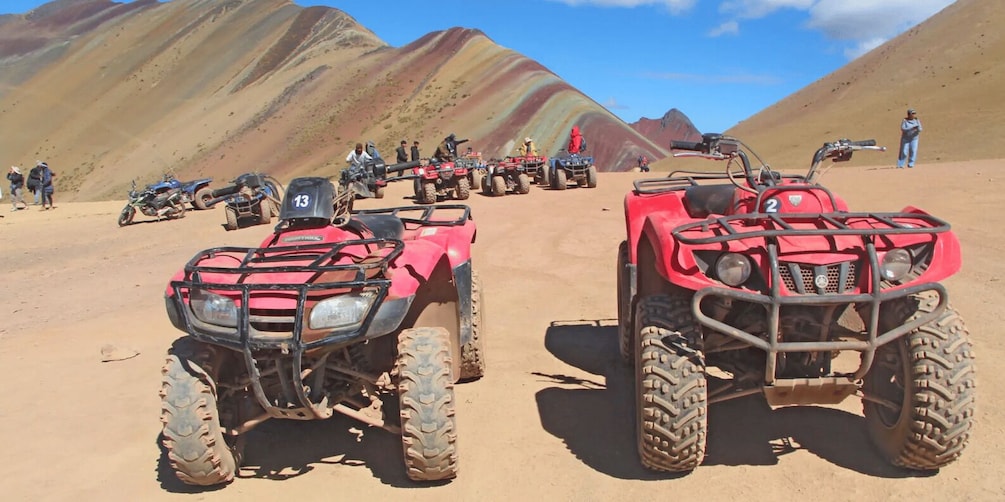 From Cuzco: Rainbow Mountain in ATV Quad Bikes + food