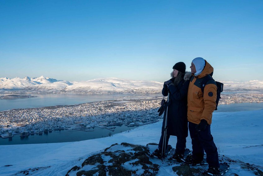 Picture 1 for Activity Tromsø: Daytime Fjellheisen Snowshoe Hike and Cable Car Ride