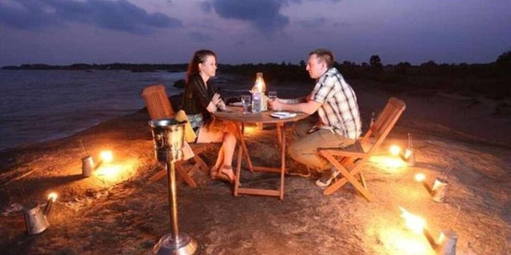 Picture 2 for Activity Yala: Sunset Tour by Boat & Beach BBQ Dinner!