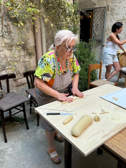 Picture 6 for Activity Lecce: Pasta Making Class in 1400s-Era Courtyard with Wine