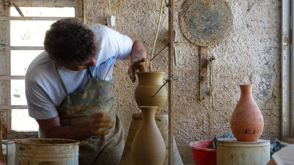 Man making Pottery in Cyprus