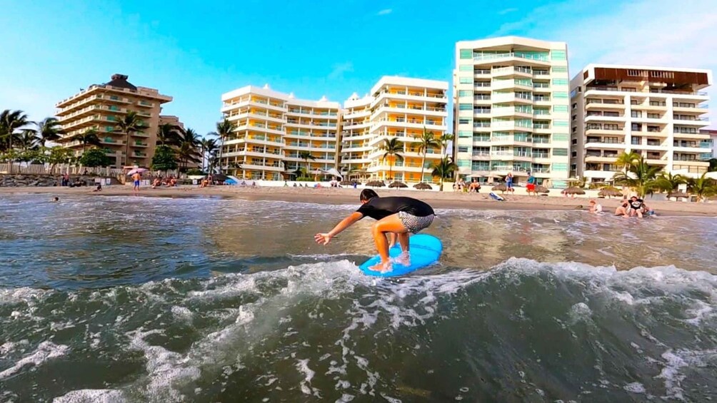 Surfing on the north of the bay