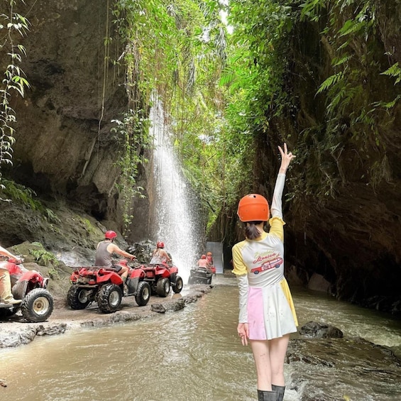 Picture 1 for Activity Ubud: Quad ATV Waterfalls & Barong Caves