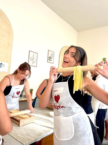 Picture 13 for Activity Rome: Pasta Making Class with Wine, Limoncello, and Dessert