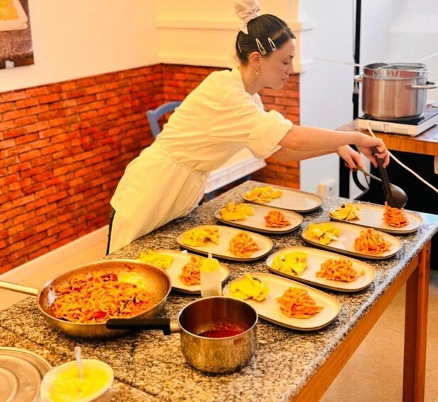 Picture 11 for Activity Rome: Pasta Making Class with Wine, Limoncello, and Dessert