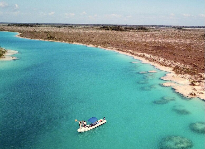 Picture 3 for Activity Bacalar: Magnificent Bacalar Lagoon Exclusive Boat Tour