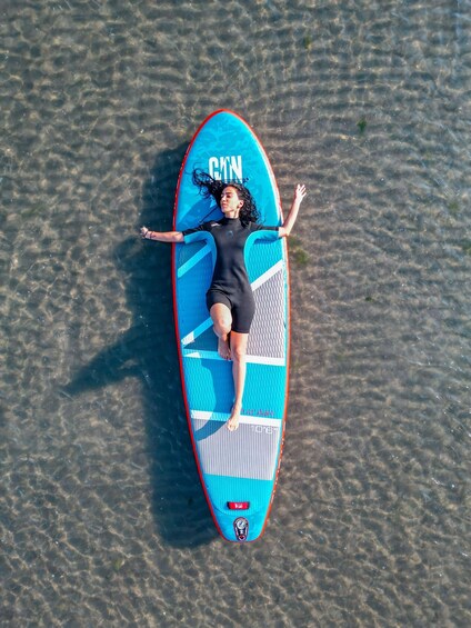 Yoga on the Stand Up Paddle Board at Salzburg Lakes