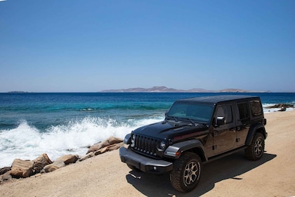 Jeep privée Vip excursion de Mykonos avec repas léger inclus