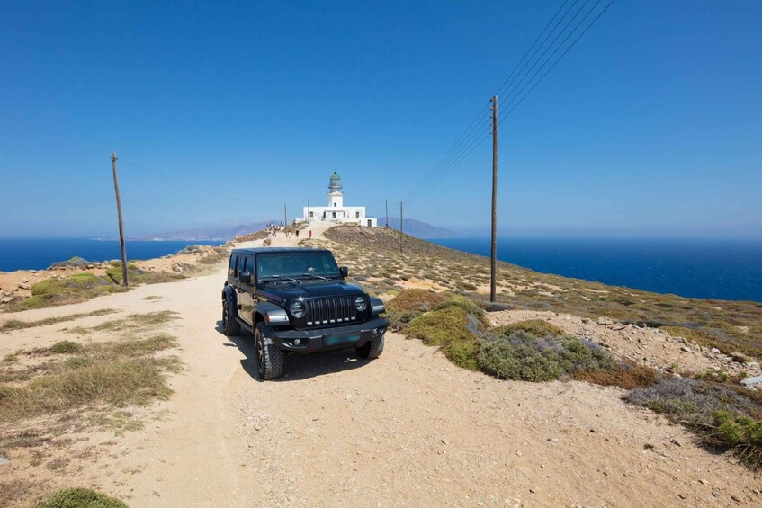 Picture 1 for Activity Vip Private Jeep Tour of Mykonos with light meal included