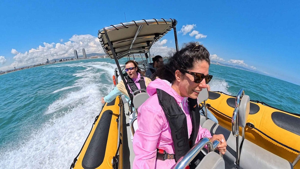 Picture 1 for Activity Barcelona: Speed boat skyline view