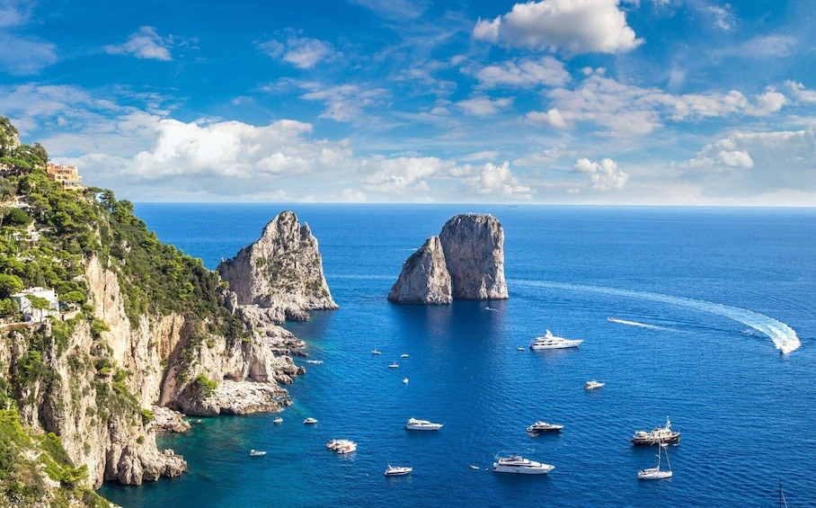 Picture 2 for Activity From Amalfi: Capri Island Boat Tour with Snorkeling & Drinks