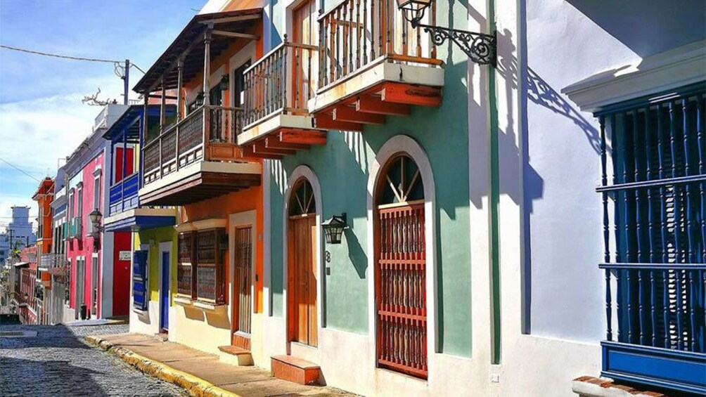 Row of colorful buildings in San Juan, Puerto Rico