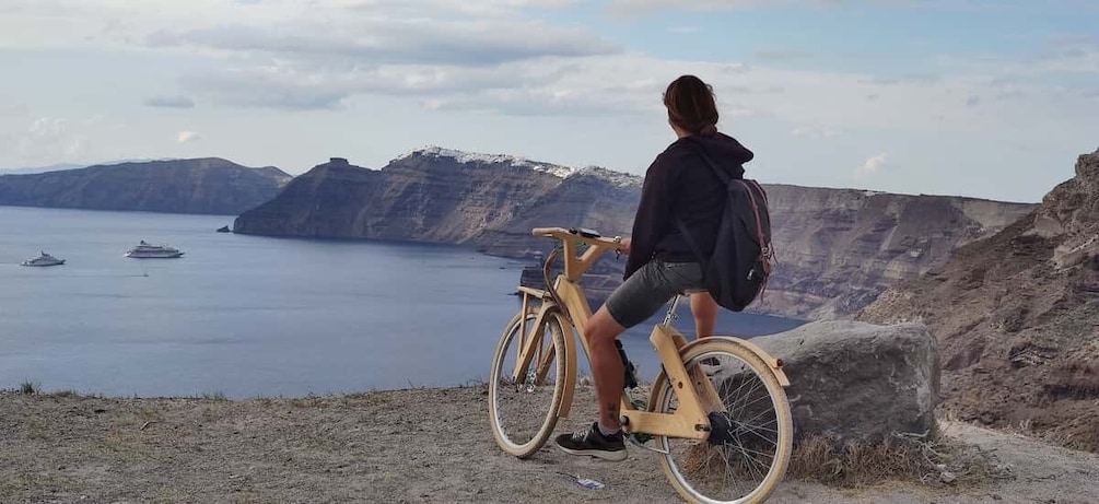 Picture 4 for Activity Santorini's Private Wooden E-Bike Tour with Lunch or Dinner