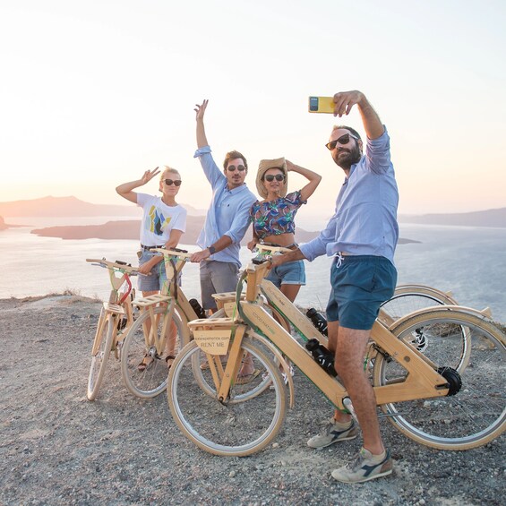 Picture 3 for Activity Santorini's Private Wooden E-Bike Tour with Lunch or Dinner