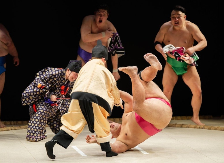 Picture 2 for Activity Osaka: Sumo Stage Show with Bento & Fight + Photo Shooting