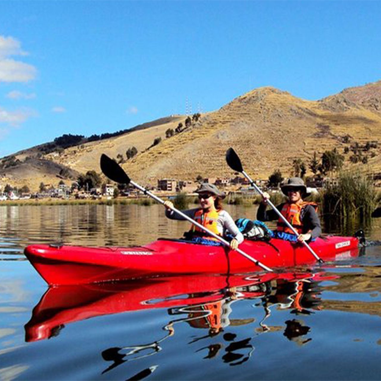 Kayak In The Uros Floating Island And Taquile By Speadboat kayak-in-the-uros-floating-island-and-taquile-by-speadboat