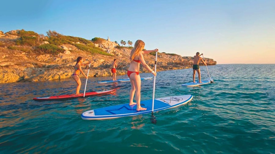 Alicante: Snorkel cove on E-Bike tour and paddel surf
