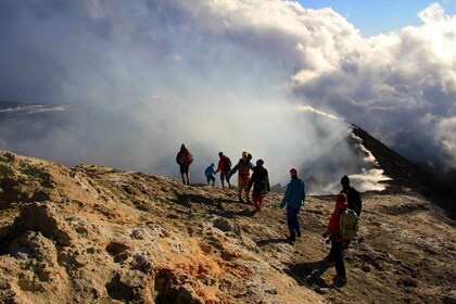 Linguaglossa: caminata por el cráter de la cima del monte Etna con 4x4 opci...