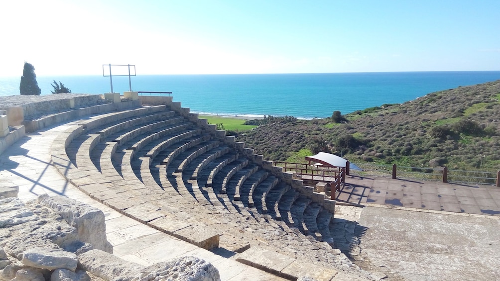 View from top of ancient amphitheater in Cyprus