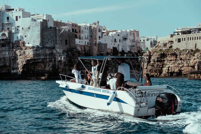 Picture 2 for Activity Polignano: PRIVATE boat cruise to the caves with aperitif