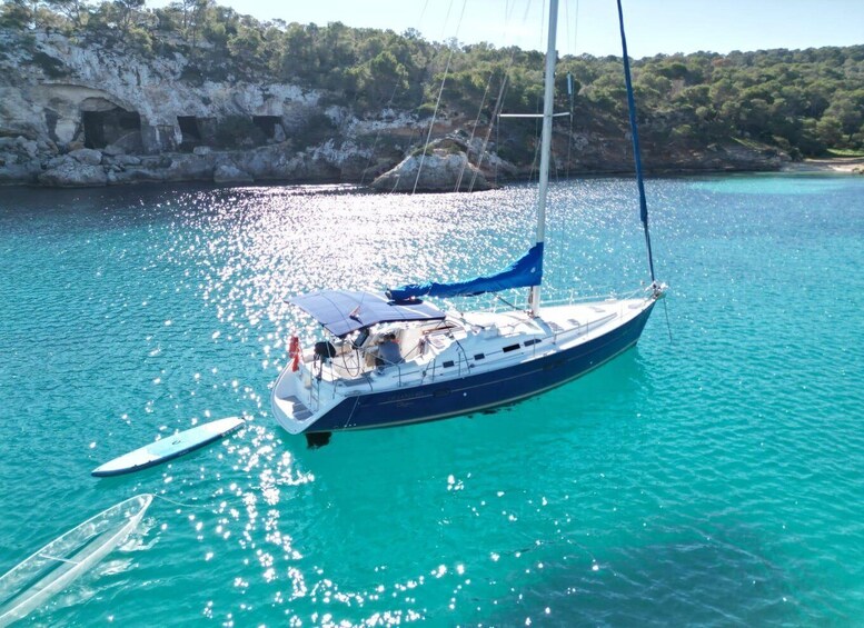 Picture 3 for Activity Palma Bay: Sailing Boat Trip w/ Water Toys, Snacks & Drinks