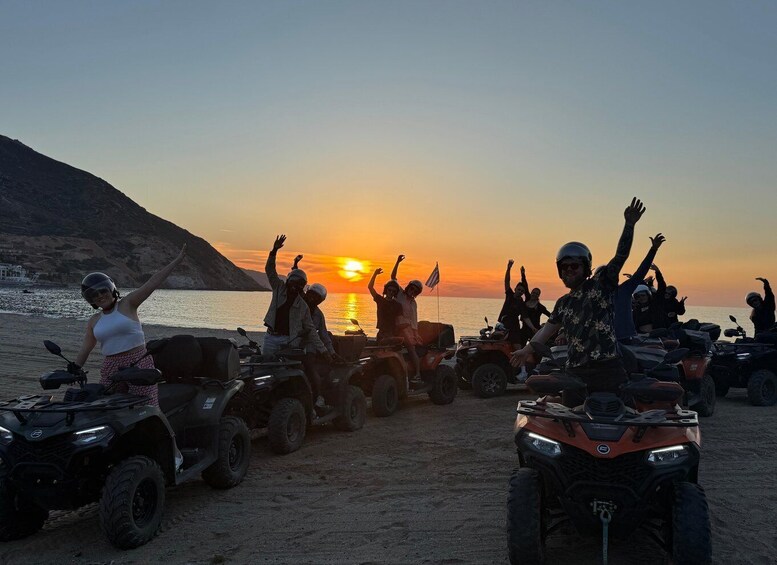 Crete: Sunset or Morning Quad with Local Products Tasting