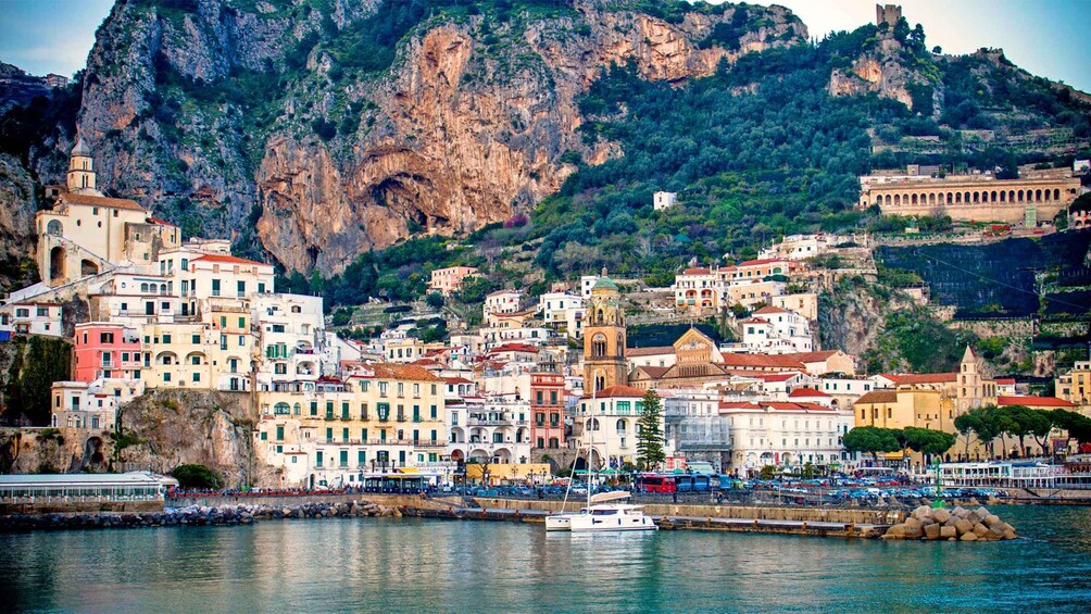 Picture 1 for Activity From Naples: Amalfi Coast Highlights Tour by Car and Boat