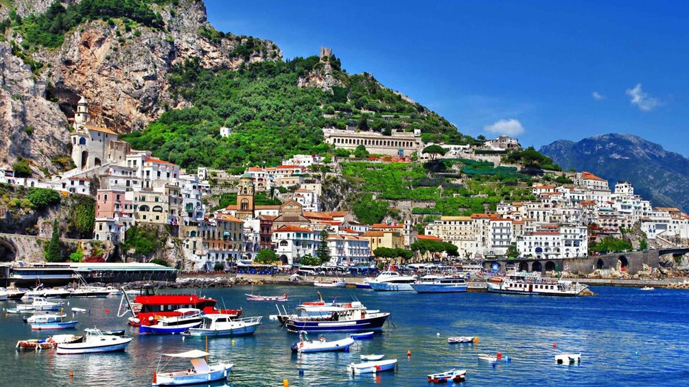 From Naples: Amalfi Coast Highlights Tour by Car and Boat