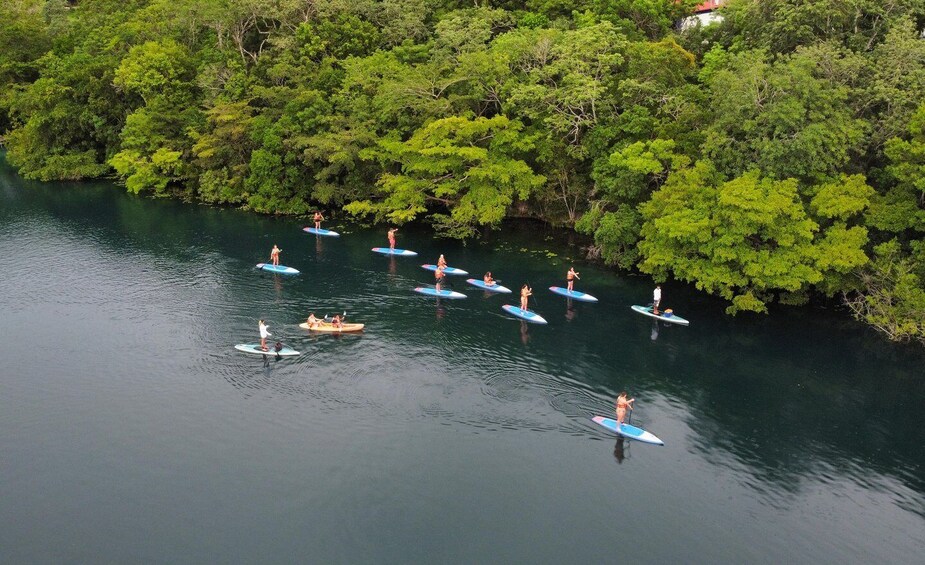 Picture 3 for Activity Bacalar: Sunrise Paddleboard Tour with Floating Picnic