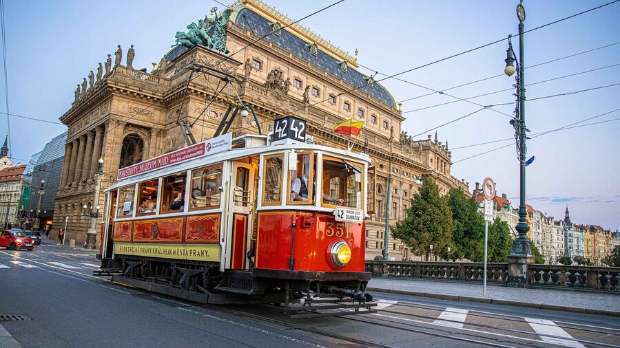Prague: Hop-on Hop-Off Historical Tram Ticket for Line 42