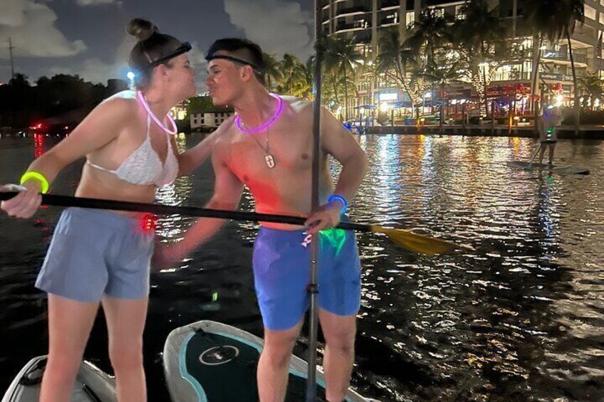 Night on Paddleboard Under the Lights Experience in Fort Lauderdale